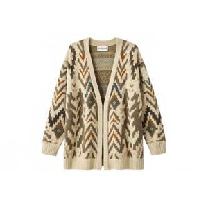 NEW COCO Y CLUB women's patterned sweater in brown